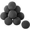 VEVOR Sfere di Fuoco in Ceramica, 100 mm, 12 Pezzi, Pietre Laviche Rotonde per Uso Interno ed Esterno, Pietre Decorative per Braciere, per Caminetti a Propano Gas, Stufe, Campeggio, Nero