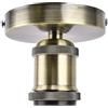 Fockety Portalampada E26 E27, Portalampada Vintage da Soffitto, Portalampada Industriale da Soffitto, Base per Lampada a Sospensione, Portalampada a Vite con Accessori per la Casa (Bronzo)