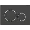 Geberit Placca Geberit Sigma20 Round Nero Opaco / Cromato Lucido Doppio Tasto | 115.882.14.1 Nero Opaco