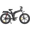 ENGWE X26 26*4.0 Pollici Pneumatici Grassi Bici Elettrica - Motore 48V 1000W e Batteria 19Ah - Nero