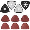 SXKBYQ Set di 4 pezzi da 93 mm di Piastra di Levigatura Triangolare, Piastra di Levigatura Fine Multifunzionale con 24 Carte Vetrata Triangolari, per Levigare e Lucidare