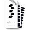 Ohora - Striscia per unghie in vero gel, 30 pezzi, con tampone di preparazione, mini lima per unghie, bastoncini di legno, kit per nail art fai da te, senza colla, non soak-off colore pieno
