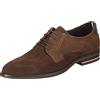 Tommy Hilfiger Scarpa Elegante Uomo Signature Hilfiger Suede Shoe in Pelle Scamosciata, Marrone (Cocoa), 40 EU