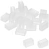 PATIKIL Tappo di Chiusura in Silicone per Strisce Led, 40pz, Impermeabile Ip67, Adatto per Strisce Led 5050 da 10mm di Larghezza, 2 Stili (Senza Foro e 2 Fori)