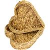 HMF Cesto regalo vuoto, cesto portaoggetti intrecciato in giacinto d'acqua, set da 2 pezzi, a forma di cuore, larghezza 29/26 cm