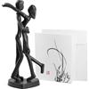 SENNESY Scultura artigianale in ferro di due cuori - un regalo romantico per matrimoni e anniversari - include un biglietto di auguri vuoto per esprimere il tuo amore