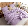 ROSGONIA Set copripiumino per letto king size, lavanda, 3 pezzi (1 trapunta boho viola e 2 federe), morbido copriletto leggero, trapunte, idea regalo