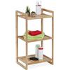 Relaxdays Scaffale da Bagno a 3 Ripiani in bambù, per Cucina e Soggiorno, HLP 70x40x30 cm, Autoportante, Colore Naturale