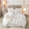annadaif Set di biancheria da letto in pelliccia sintetica pelosa, con chiusura a cerniera, lussuoso, ultra morbido, 3 pezzi (1 copripiumino, 2 federe)