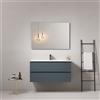 MedaHome Mobile bagno sospeso 100 cm Blu Mare Lavabo in Ceramica Specchio Quadro - Fiji Paint