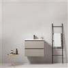 MedaHome Mobile bagno sospeso 60 cm Grigio Cenere Lavabo in Ceramica Senza Specchio - Fiji Paint