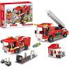 COGO 2 in 1 City Costruzioni di Camion Pompieri Giocattoli per la Costruzione di Veicoli Antincendio con Vigili del Fuoco Idea Regalo Giocattoli Creativi Giochi per Bambini 6-12 Anni 184pezzi