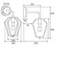 Moretti Luce S.n.c. Applique da Parete Down in Ottone Anticato 1xe27 Gemstone Moretti
