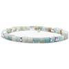 Nato Cuff - Bracciale in Argento 925 - Perline Agate Pietre semipreziose - Gioielli Uomo o Donna fatti a mano in Francia (Medium 17cm)