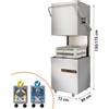Lavastoviglie a Capotta Elettronica con Display, Cesto 50x50, Dosatori Detergente e Brillantante Installati, con Pompa di Scarico