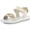 inblu Sandali Donna Estiva Ciabatte con Chiusura a Strappo e Fascia con Catena in Tinta Imbottite Morbide Comode Mare Spiaggia ZO0005 Oro Sabbia, 40