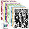 Zayookey 12 Fogli Adesivi Lettera Alfabeto Autoadesivi Impermeabile Vinile Numeri Lettere Segni Adesivi Letter Number Sticker per Cassetta Postale, Porta, Scrapbooking