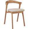 ETHNICRAFT sedia con cuscino per esterni BOK struttura teak - 10353