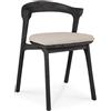 ETHNICRAFT sedia con cuscino per esterni BOK struttura teak nero - 10363