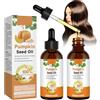 KERANEET Olio di semi di zucca per capelli, 2 pezzi Pumpkin Seed Oil, olio di semi di zucca, olio per capelli, 60 ml, olio di semi di zucca, 100% puro per cuoio capelluto idratante, uomini e donne