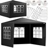 KANWOD RELY ON QUALITY KANWOD Gazebo 3x3 Impermeabile TORM, Gazebo Esterno Resistente da 9 m² con 4 Pareti Laterali e 3 Finestre, Protezione dal Sole per Eventi, Matrimoni, Giardini, Bancarelle, Mercatini, Mercatini