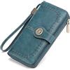 SENDEFN Portafoglio Donna Grande, Portafogli con Blocco RFID Elegante Grande Capacità Portamonete Donna in Pelle con 12 Scomparti per Carte
