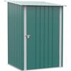 Outsunny Casetta da Giardino Porta Attrezzi in Acciaio Galvanizzato e Porta, 100x103x160cm, Verde | Aosom Italy
