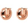 BRONZALLURE Orecchini Donna placcati Oro Rosa 18k - Orecchini a Cerchio Bombati Lucidi Anallergici - Gioielli Made in Italy - Idea Regalo Compleanni, Anniversari, Festa Donna, Festa Mamma