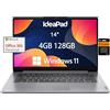 ist computers Lenovo IdeaPad - Computer portatile ultra leggero per studenti e casa (14 antiriflesso, processore Intel Dual Core, 4 GB RAM, 128 GB di memoria (64 GB + 64 GB SD)), 1 anno Office 365, webcam, Wi-Fi 6