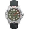 Timex Orologio da uomo Expedition North da 42 mm, cinturino nero ecologico in due pezzi, quadrante verde, cassa argentata TW2W84200