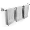 JunSun Barra portasciugamani da bagno da 76 cm porta asciugamani da bagno resistente portasciugamani moderno asta per asciugamani in argento spazzolato accessori da bagno portasciugamani argento barra