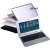 Bigmachine Computer portatile da 10 pollici Android 6.0 Quad core laptop mini netbook 8GB WIFI webcam YouTube Flash ultra-sottile (Argento)