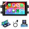 Rimoody 2G+64G Wireless Carplay Android Autoradio 2 Din per Suzuki SX4 2006-2013 Fiat Sedici 2005-2014 9 Pollici Autoradio con Android Auto GPS Navi WiFi Mirror Link Bluetooth FM/RDS/DAB Telecamera Posteriore