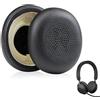 Greacesrio Cuscinetti di ricambio per Jabra Evolve2 65 (65MS 65UC USB)/Elite 45h On-Ear Wireless Headset, Parti per Cuffie in Spugna Memory, Cuscinetti Auricolari con Morbida Pelle Proteica (Nero)