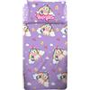 hermet Unicorno, Lenzuolo Letto Singolo Bambina, Completo Letto Bambina, Lilla, Lenzuolo Sopra, Lenzuolo Con Angoli, Federa, 100% Cotone, Lenzuola Cameretta