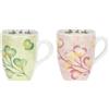 THUN - Set 2 Mug - porcellana - Collezione Cuori in fiore - 13 x 6 cm