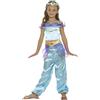 SMIFFYS Costume Principessa araba, azzurro, con top, pantaloni e copricapo Halloween