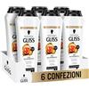 Gliss Schwarzkopf Gliss Nutrimento 2in1 Shampoo + Balsamo, 6 confezioni da 250ml, Shampoo e balsamo per capelli secchi e danneggiati, Trattamento alla Keratina Idrolizzata e Nettare Floreale
