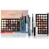 LHLXZQ Set Trucco per Occhi, Kit Trucco Viaggio Completo con Eyeshadow Palette, Mascara, Eyeliner, Matita per Sopracciglia e Pennelli Ombretti, Set Regalo per Donne e Ragazze Principianti, 01A