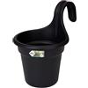 Elho Green Basics Easy Hanger S 26 - Fioriera per Balcone esterno - Ø 26.5 x H 25.5 cm - Nero/Living Black