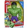 Super Hero Adventures Hasbro Playskool Heroes - Hulk Marvel Super Hero Adventures Mega Mighties, action figure da 25 cm, Multicolore, E4149ES0