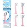 OddeKey Spazzole di ricambio per bambini compatibili con Philips Sonicare Kids, prevenzione della carie, mini spazzole di ricambio per bambini dai 3/7 anni, 4 pezzi, rosa