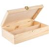 Creative Deco Scatola in Legno per Vino da Decorare | Cassetta Legno Porta Bottiglie Regalo da 2 Bottiglie da 0,7l | 35 x 20 x 9.5 cm (+/- 1 cm) | Cassetta Vintage con Coperchio e Serratura