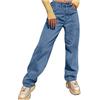 NOAGENJT jeans invernali donna felpati vita normale pantaloni donna invernali vita alta caldi Pantaloni Donna Pile pantaloni lunghi estivi leggeri da donna jeans bambina coulisse a-Blu 19.99