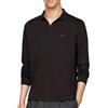 Tommy Hilfiger Uomo Maglietta Polo Maniche Lunghe Liquid Cotton Regular Fit, Nero (Black), L
