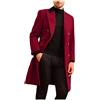 MaNMaNing Cappotto Invernale Giacca per Uomo Giacca da Uomo in Pelle Imbottita a Maniche Lunghe con Collo a Bavero Cappotto Invernale da Uomo Plus Size Giacca in Pelle di Pecora con Cappotto Vintage