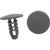 A ABSOPRO Clip di Fissaggio Rivetti in Plastica per Porta Auto, Pannello di Finitura, 8mm di Diametro del Foro, Plastica Grigia (Set di 50)