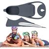 Generico Flippers da nuoto - pinne galleggianti, attrezzature per aprire | Set di snorkeling | Attrezzatura sportiva per adulti per bambini in piscina per le vacanze | pinne da nuoto per piscina | pinne da nu