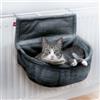 CanadianCat Cuccia da termosifone nicchia in peluche per gatti CanadianCat - Antracite - Cuccia per gatti - 1° ORDINE? scegli lo sconto BZR5 / BZR20 + 200 punti fedeltà