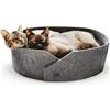 CanadianCat Cuccia per gatti in feltro con fondo tiragraffi in cartone Owen CanadianCat - Grigio chiaro - Cuccia per gatti - 1° ORDINE? scegli lo sconto BZR5 / BZR20 + 200 punti fedeltà